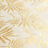 Gold Large Leaves Handmade Paper