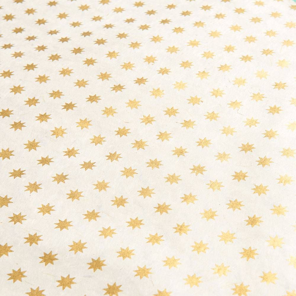Gold Stars Handmade Paper