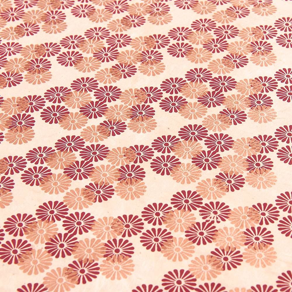 Flowers on Blush Handmade Paper