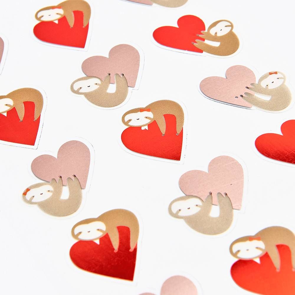 Sloth Heart Stickers