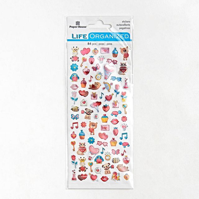 Paper Source Tiny Character Heart Icon Stickers