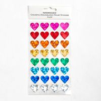 Colorful Holographic Heart Stickers