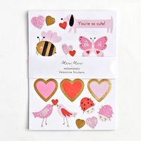 Critter and Heart Valentine Stickers