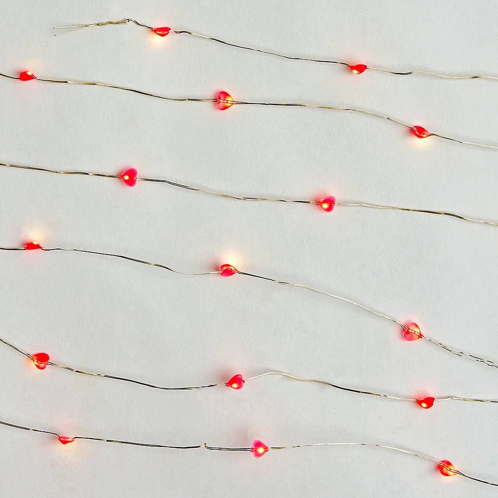 Pink Heart String Lights