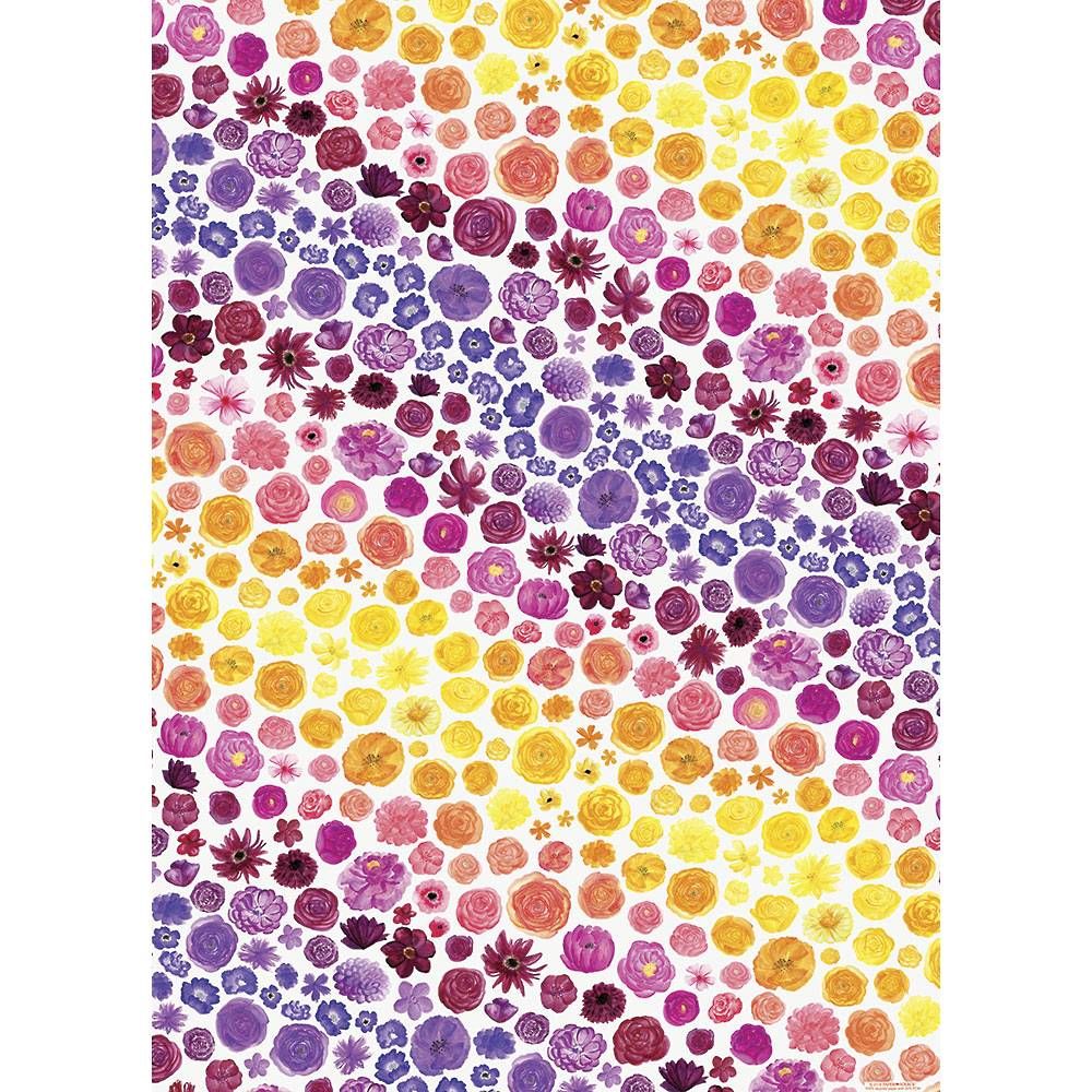 Rainbow Floral Flat Wrap