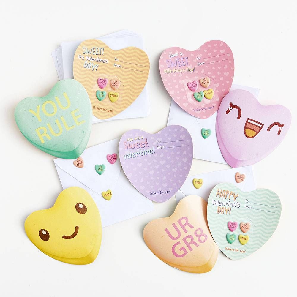 Sweet Heart Stickers Valentine Card Kit