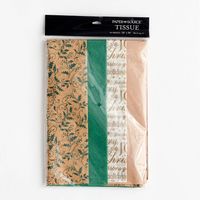 Beige and Green Holiday Tissue Pack