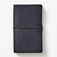 Black Faux Leather Travel Journal