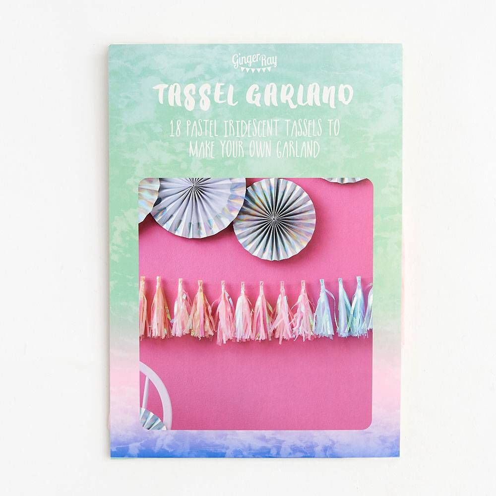 Iridescent Tassel Garland