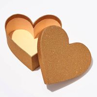 Gold Glitter Heart Gift Box