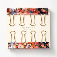 Lively Floral Binder Clips