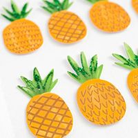 Pineapple Glitter Stem Stickers