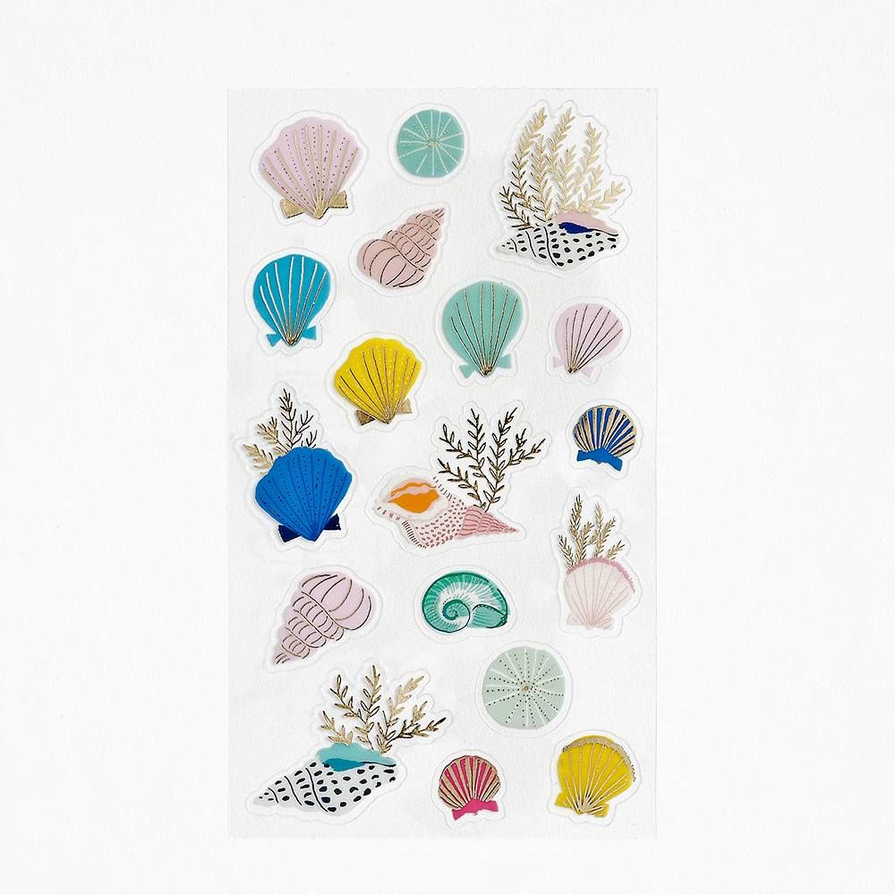 Seashell and Coral Stickers