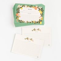 Citrus Floral Recipe Cards