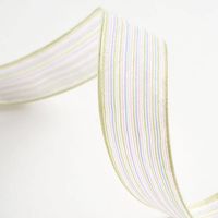 Pastel Stripe Wired Ribbon