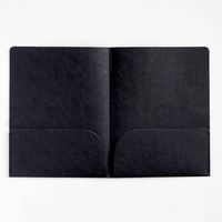 Black Leatherette Pocket Folder