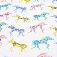 Rainbow Zebras Flat Wrap