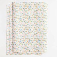 Meadow on White Wrapping Paper