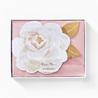 Die Cut Gold Foil Flower Notecard Set