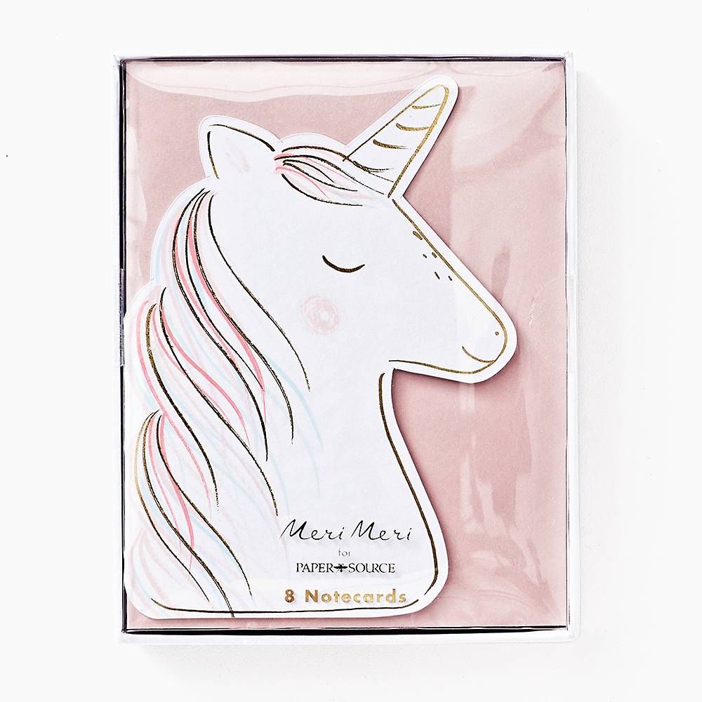Die Cut Unicorns Notecard Set