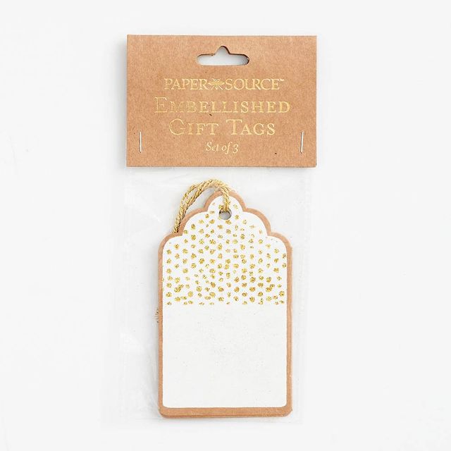 Gold Glitter Kraft Gift Tags | Paper Source