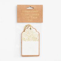 Gold Glitter Dot Gift Tags