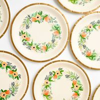 Large Wildflower Plates