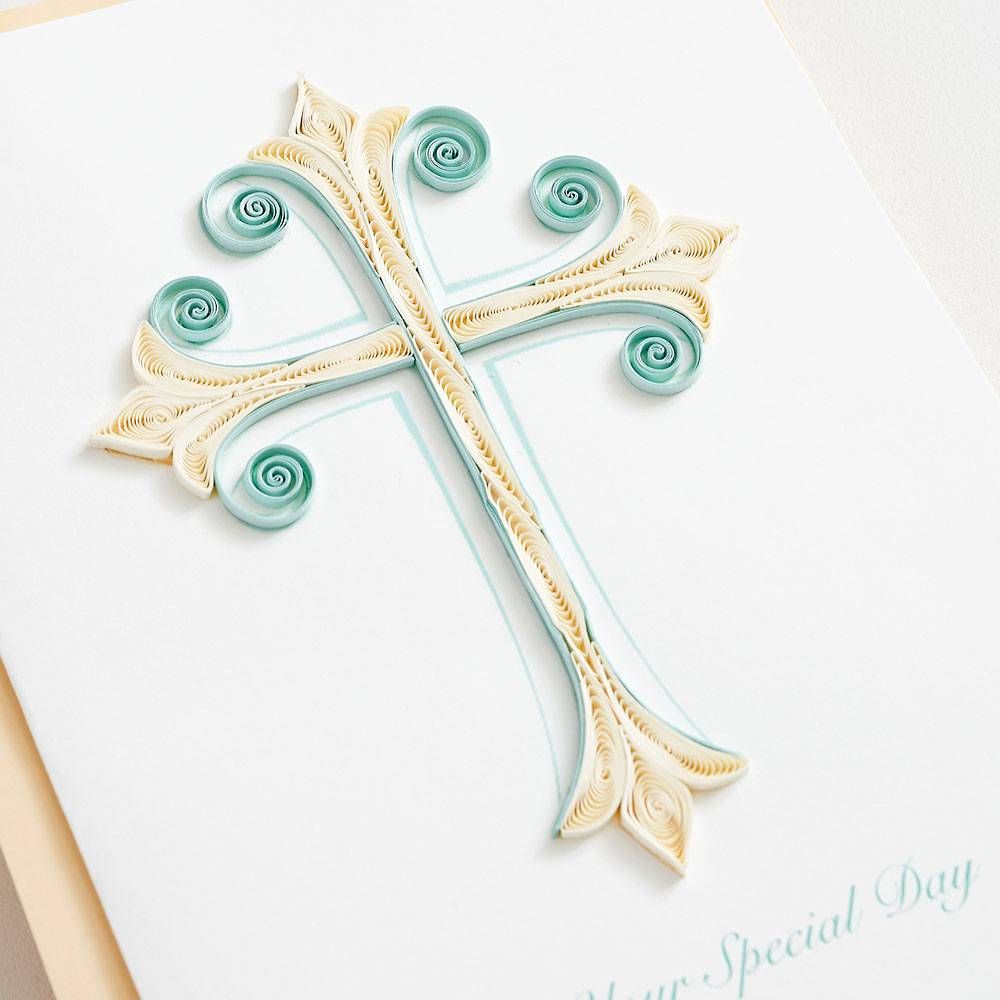 Quilling On Your Special Day Cross Card