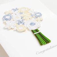 Quilling Bouquet Wedding Card