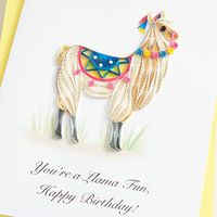 Quilling Llama Fun Birthday Card