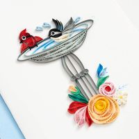 Quilling Bird Bath Card