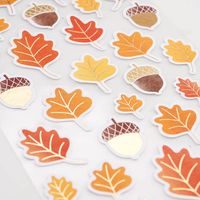 Acorn and Leaf Foil Stickers