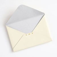 White Recycled Leather Envelope Folio