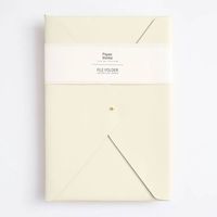 White Recycled Leather Envelope Folio