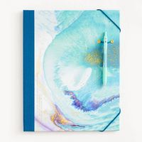 Teal Marble Document Folio