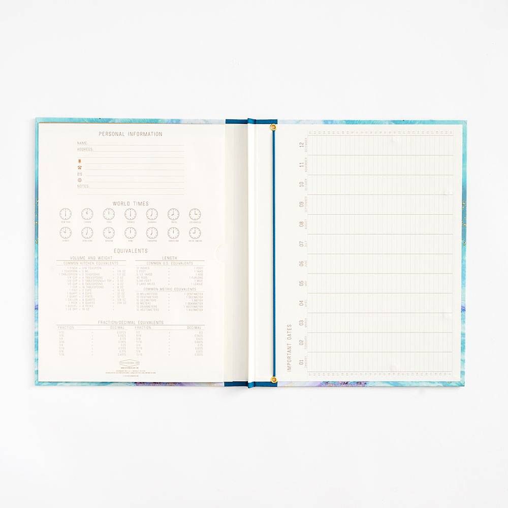 Teal Marble Document Folio