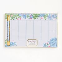 Floral Weekly Desk Pad