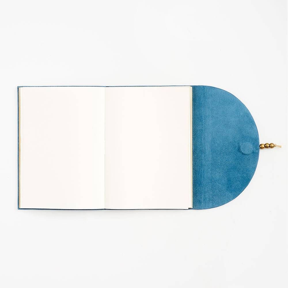 Turquoise Suede Foldover Journal
