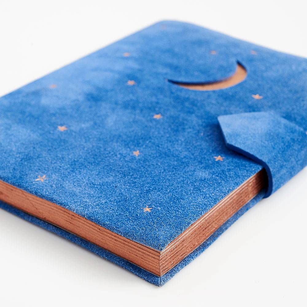Suede Moon & Stars Journal