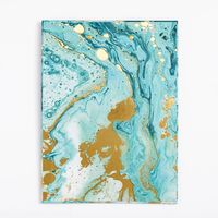 Turquoise Marble Clipboard