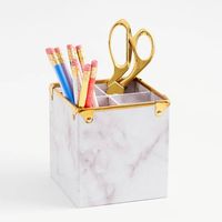 Gray Marble Pen Holder