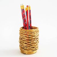 Gold Metallic Pencil Cup