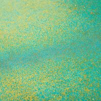 Teal Gold Glitter Handmade Paper