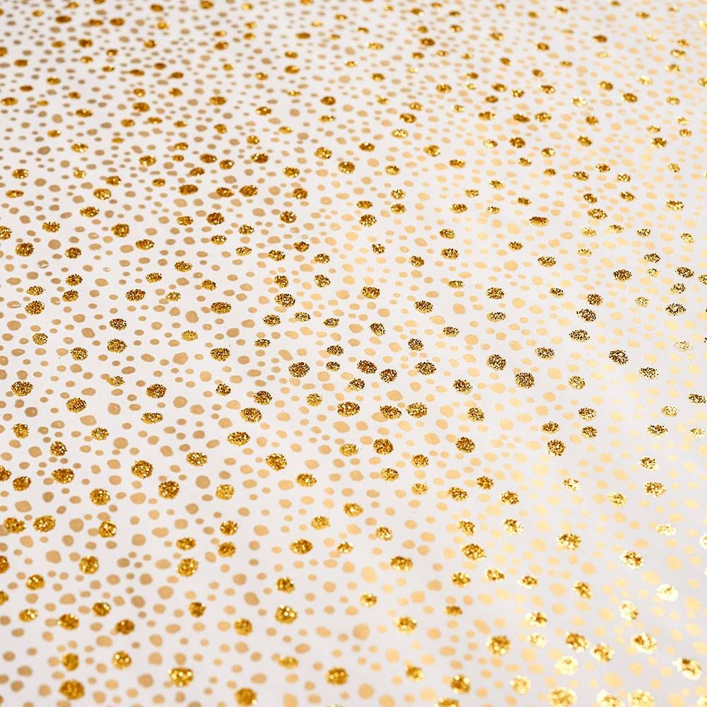 Gold Foil & Glitter Dots Wrapping Paper