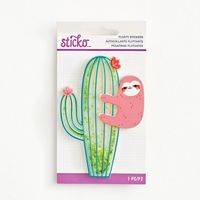 Sloth on Cactus Floaty Sticker