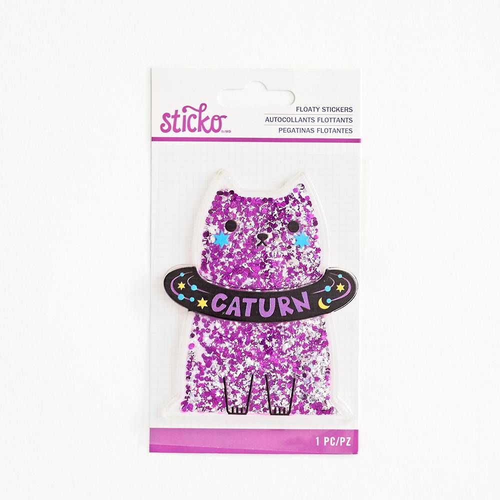 Caturn Floaty Sticker