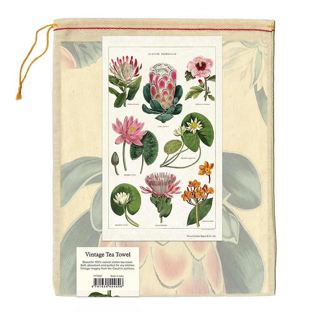 Tropical Plants Tea Towel