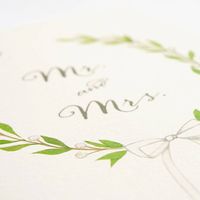 Mr. and Mrs. Wreath Wedding Card