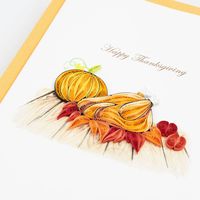 Pumpkin and Turkey Quilling Thanksgiving Card