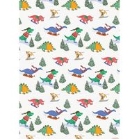 Extreme Winter Dinos Wrapping Paper